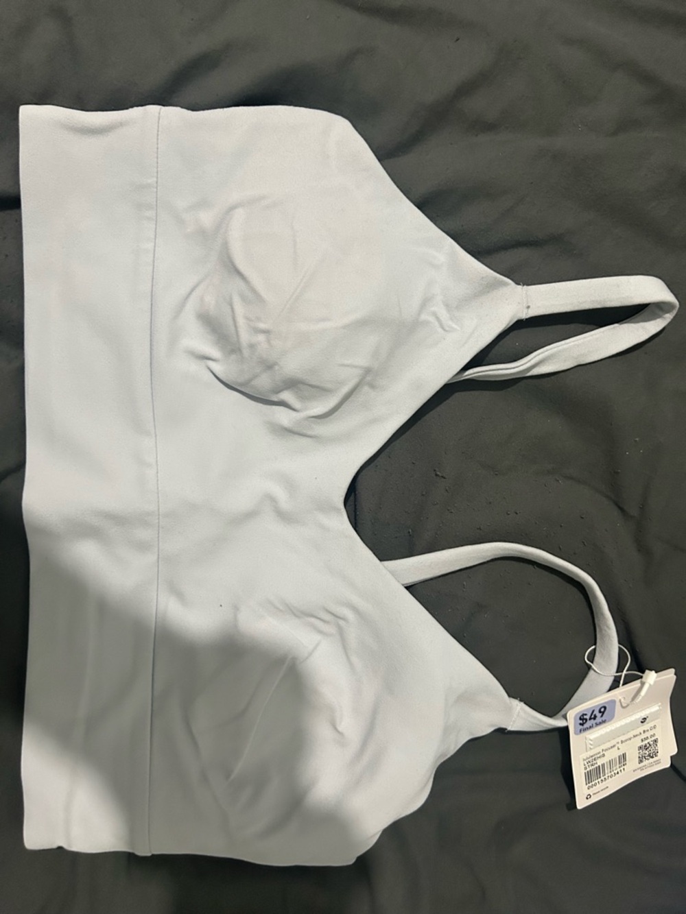 lululemon athletica baby blue scoop-neck bra top